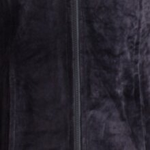 Vishes Samtjacke mit extra großer geraffter Cape Kapuze, Daumenlöchern und Reißverschluss schwarz 50