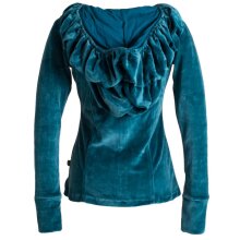 Vishes Samtjacke mit extra großer geraffter Cape...