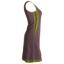 Vishes Ärmelloses Kleid aus Biobaumwolle mit geflochtenen Einsätzen braun 46
