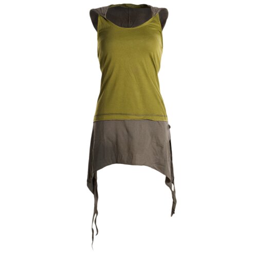 Vishes Eco Zipfelkapuzen Neckholder aus Biobaumwolle olive-grün 42