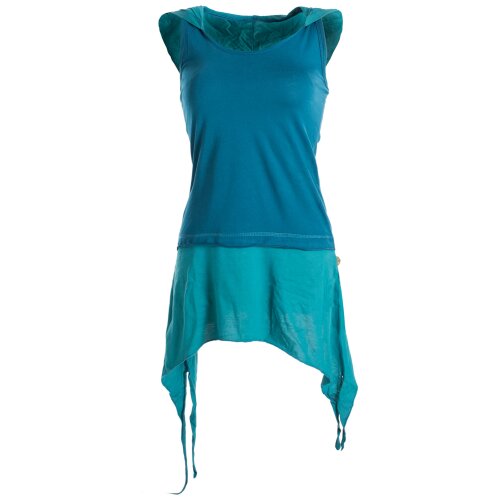 Vishes Eco Zipfelkapuzen Neckholder aus Biobaumwolle türkis 42