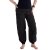 Vishes Pludrige Sommer Damen Chino Haremshose aus Baumwolle schwarz 32-34