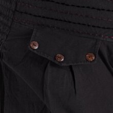 Vishes Pludrige Sommer Damen Chino Haremshose aus Baumwolle schwarz 38-42