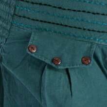 Vishes Pludrige Sommer Damen Chino Haremshose aus Baumwolle türkis 38-42