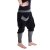 Vishes Unisex Baumwoll Haremshose mit engem, dehnbarem Beinabschluss mit Taschen schwarz
