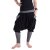 Vishes Unisex Baumwoll Haremshose mit engem, dehnbarem Beinabschluss mit Taschen schwarz