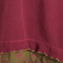 Vishes Lagenlook Zipfelkleid aus Eco Fleece mit langen Ärmeln und großem Kapuzenschalkragen dunkelrot 46