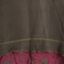 Vishes Lagenlook Zipfelkleid aus Eco Fleece mit langen Ärmeln und großem Kapuzenschalkragen olive 50