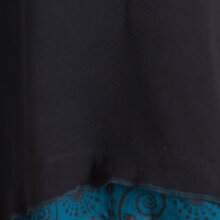 Vishes Lagenlook Zipfelkleid aus Eco Fleece mit langen Ärmeln und großem Kapuzenschalkragen schwarz 36