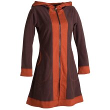 Vishes Weicher Eco Fleecemantel für den Übergang mit großen abgesetztenTaschen braun 38