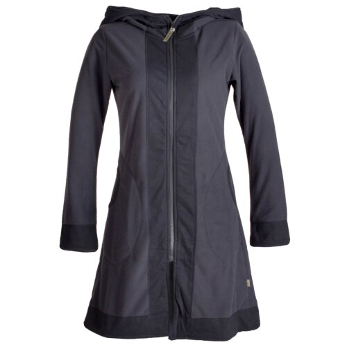 Vishes Weicher Eco Fleecemantel für den Übergang mit großen abgesetztenTaschen grau 40