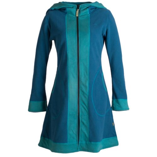 Vishes Weicher Eco Fleecemantel für den Übergang mit großen abgesetztenTaschen türkis 38-40