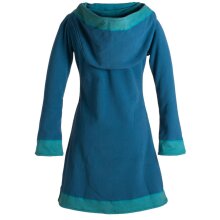 Vishes Weicher Eco Fleecemantel für den Übergang mit großen abgesetztenTaschen türkis 38-40