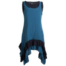 Vishes Armloses Lagenlook Kleid aus Baumwolle mit...