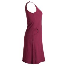 Vishes Einfaches armloses Kleid aus Biobaumwolle mit seitlichen Taschen dunkelrot 42