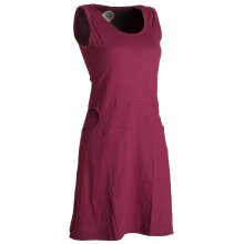 Vishes Einfaches armloses Kleid aus Biobaumwolle mit seitlichen Taschen dunkelrot 42