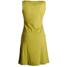 Vishes Einfaches armloses Kleid aus Biobaumwolle mit seitlichen Taschen hellgrün 42-44