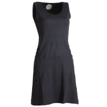 Vishes Einfaches armloses Kleid aus Biobaumwolle mit seitlichen Taschen schwarz 42