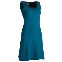 Vishes Einfaches armloses Kleid aus Biobaumwolle mit seitlichen Taschen türkis 32