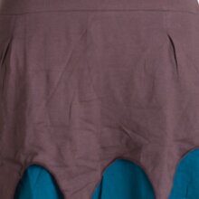 Vishes Ärmelloses Elfenkleid im Lagenlook mit Zipfeln und Zipfelkapuze aus Biobaumwolle braun 36-38