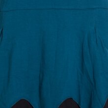 Vishes Ärmelloses Elfenkleid im Lagenlook mit Zipfeln und Zipfelkapuze aus Biobaumwolle türkis 42