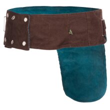 Vishes Gürteltasche mit Druckknöpfen zum Wenden aus Cord für Damen und Herren braun