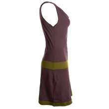 Vishes Ärmellose Tunika aus Biobaumwolle mit Wasserfallkragen braun 36