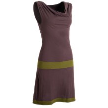 Vishes Ärmellose Tunika aus Biobaumwolle mit Wasserfallkragen braun 36