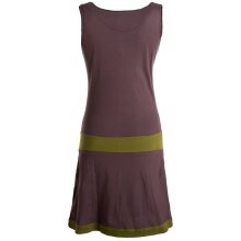 Vishes Ärmellose Tunika aus Biobaumwolle mit Wasserfallkragen braun 44-46