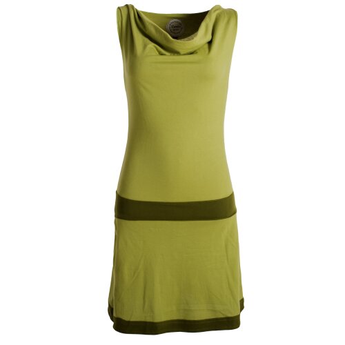 Vishes Ärmellose Tunika aus Biobaumwolle mit Wasserfallkragen hellgrün 38