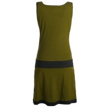 Vishes Ärmellose Tunika aus Biobaumwolle mit Wasserfallkragen olive 34-36