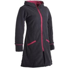 Vishes Warmer Wintermantel aus Eco Fleece mit Zipfelkapuze schwarz 36-38