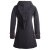 Vishes Warmer Wintermantel aus Eco Fleece mit Zipfelkapuze schwarz 36-38