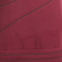 Vishes Langärmliges Patchwork Hoodie Eco Fleecekleid mit Daumenlöchern dunkelrot 42