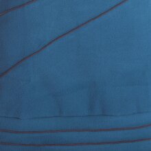 Vishes Langärmliges Patchwork Hoodie Eco Fleecekleid mit Daumenlöchern türkis 46-48