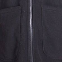 Vishes Einfarbiger Eco Fleecemantel mit Kapuze schwarz 34