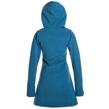 Vishes Einfarbiger Eco Fleecemantel mit Kapuze schwarz 34