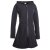 Vishes Einfarbiger Eco Fleecemantel mit Kapuze schwarz 40-42