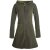Vishes Einfarbiger Eco Fleecemantel mit Kapuze olive 38