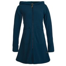 Vishes Einfarbiger Eco Fleecemantel mit Kapuze türkis 48