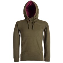 Vishes Herren Sweatshirt aus Baumwollfleece mit Kängurutasche und Kapuze dunkelrot 50-52