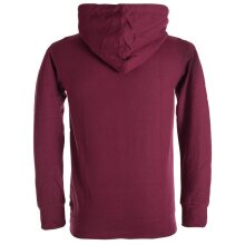 Vishes Herren Sweatshirt aus Baumwollfleece mit Kängurutasche und Kapuze dunkelrot 56