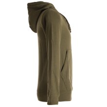 Vishes Herren Sweatshirt aus Baumwollfleece mit Kängurutasche und Kapuze olive 50-52