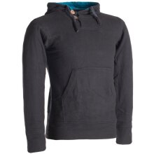 Vishes Herren Sweatshirt aus Baumwollfleece mit Kängurutasche und Kapuze schwarz 56-58