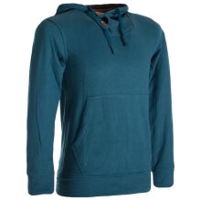 Vishes Herren Sweatshirt aus Baumwollfleece mit Kängurutasche und Kapuze türkis 48