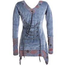 Vishes Lagenlook Samttunika zum Schnüren - mit...