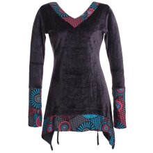 Vishes Lagenlook Samttunika zum Schnüren - mit...