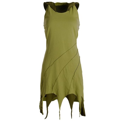 Vishes Kapuzen Lagenlook Zipfel-Neckholder aus Bio-Baumwolle hellgrün 34