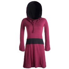 Vishes Langärmliges Baumwoll Hoodie Kleid mit großem Schalkragen schwarz 36