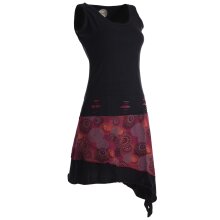 Vishes Ärmelloses asymmetrisches Lagenlook Zipfelkleid schwarz 44